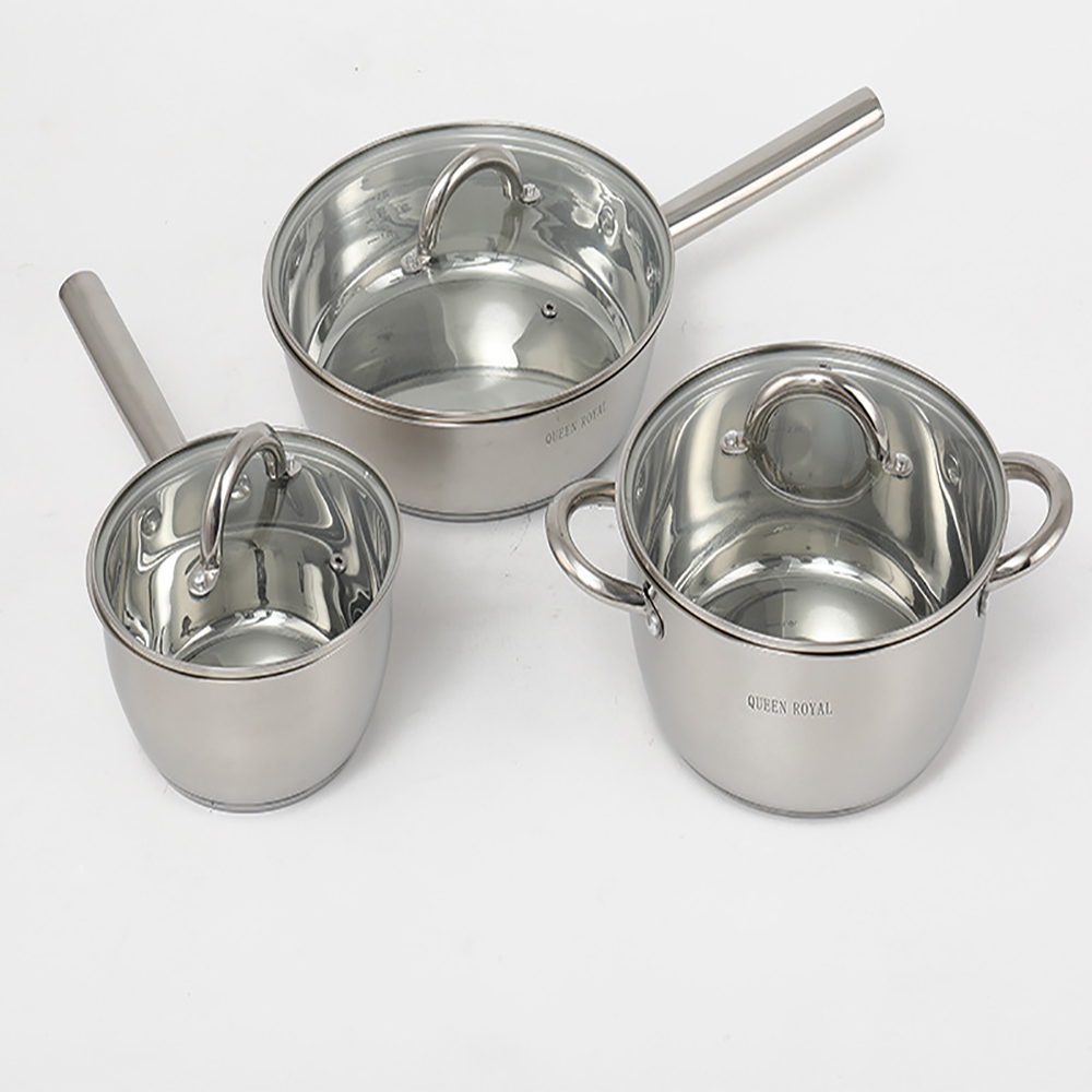 Queen Royal 12-Piece Stainless Steel Cookware Set - Induction