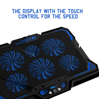 Support pour ordinateur portable de jeu avec ventilateur de refroidissement 15.6 hauteurs et vitesses réglables Tapis de refroidissement pour ordinateur portable avec écran LED