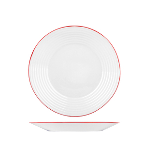 Service de table, ensembles de vaisselle, blanc, 3 pièces, ensembles de bols en verre opale, forme de coquille, bord incrusté d'or, bols, assiettes, résistant aux bris et aux fissures - Product Image 5