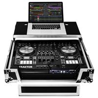 Flight case professionnel en aluminium pour contrôleur DJ, boîte de transport et de rangement en aluminium avec rack 2U et plateforme coulissante brevetée