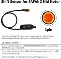 Pour Bafang BBS01/02B BBSHD capteur de vélo électrique système de câble de frein de changement de vitesse entraînement moyen pour Ebike