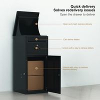 Boîte de dépôt de colis en métal JH-Mech avec verrouillage sécurisé facilement ancré sur le sol et facile à utiliser Boîte de dépôt de colis ultra grande taille
