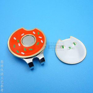 Clip Metálico para Gorra de Golf Kolwin, Marcador de Bola Magnético Decorativo con Personaje de Dibujos Animados, Dorado y Plateado, Dos Tonos - Product Image 4