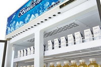 Réfrigérateur Vitrine Commerciale à Température Unique, Double Plateau, Porte Vitrée, pour Bière et Légumes