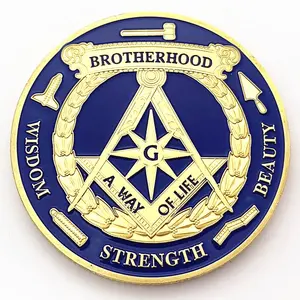 2021ที่มีคุณภาพสูงที่กำหนดเอง Masonic เหรียญพี่น้องเหรียญโลหะทำให้คนดีขึ้น