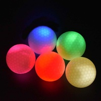 Balles de golf LED personnalisées, 6 couleurs, activées par l'impact, lumineuses, clignotantes, avec impression de logo, pour la pratique du golf de nuit et les événements.