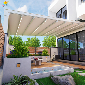 Auvent Pour Cadre Aluminium <span class=keywords><strong>Pergola</strong></span> <span class=keywords><strong>Toile</strong></span> <span class=keywords><strong>Toile</strong></span> Tissu Auvent Couverture <span class=keywords><strong>Rétractable</strong></span> Toit Motorisé - Product Image 3