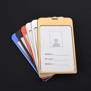 מחזיק כרטיסי אשראי ותעודות זהות דו-צדדי מאלומיניום למחזיקי תגים ואביזרים - Product Image 5