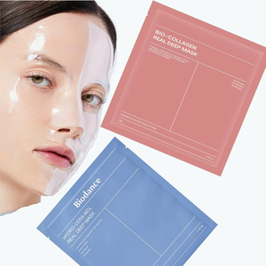 Hoja de máscara facial de vitamina C de colágeno blanqueador antienvejecimiento Máscaras faciales de cuidado de la piel coreanas para hidratar reafirmante Etiqueta privada personalizada - Product Image 1
