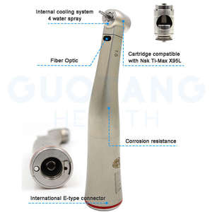 Denshine-pulidor Dental de 6 pines de colores, con flujo de dientes, Cartucho de contraángulo de 45 grados, pieza de mano Dental de alta velocidad - Product Image 5