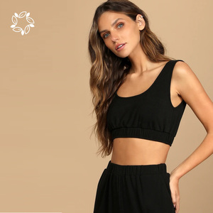 Soutien-gorge court bio Top et joggeurs Femme Bambou Activewear Coton Bio <span class=keywords><strong>Lounge</strong></span> Joggers Set Bamboo Sports Wear Tik Tok - Product Image 1