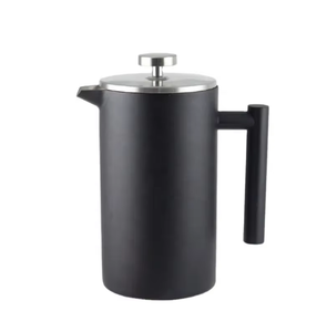 Carafe <span class=keywords><strong>à</strong></span> café isolée <span class=keywords><strong>à</strong></span> double paroi en acier inoxydable noir <span class=keywords><strong>avec</strong></span> logo personnalisé, <span class=keywords><strong>cafetière</strong></span> noire - Product Image 3