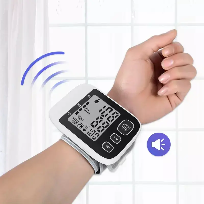Factory Wholesale OEM BP Apparatus Machine Custom Voice Talking Digital BP Monitor Wrist Watch Blood Pressure Monitor