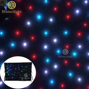 HOMEI tirai bintang RGB LED Double Decker, lampu panggung beludru tahan api lampu latar belakang untuk lampu pesta pernikahan - Product Image 1