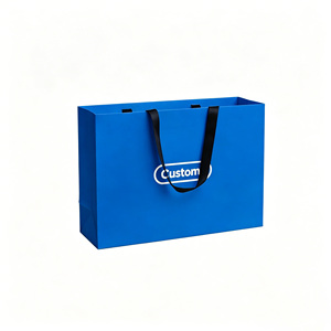 Bolsa de Compras de Papel Negro Personalizada con Asas Planas, Impresión Offset, Estilo de Lujo, Reciclable, para Regalos Empresariales - Product Image 5