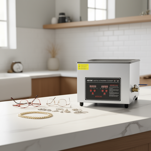 Limpiador ultrasónico digital Vevor de 10L de acero inoxidable con calefacción para joyas, gafas y piezas pequeñas - Product Image 2