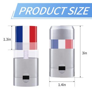 Commercio all'ingrosso nazionale blu bianco <span class=keywords><strong>rosso</strong></span> striscia France Design colore bandiera viso e corpo pittura bastoncini per eventi sportivi tifo tifosi - Product Image 2