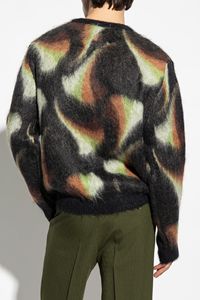 Suéter cálido personalizado de invierno con cuello redondo y manga larga de color degradado para hombre, jersey de mohair - Product Image 2