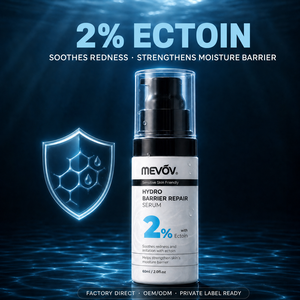 Siero Riparatore MEVOV Hydro Barrier con 2% Ectoina, Ceramide e 5x <span class=keywords><strong>Acido</strong></span> <span class=keywords><strong>Ialuronico</strong></span>, Lenitivo per Pelle Sensibile, Siero Viso 60ml OEM - Product Image 1