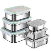 Boîte à lunch fonctionnelle en acier inoxydable, non toxique, écologique, capacité 3-6L, idéale pour la famille et les chefs à domicile