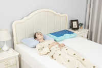 Oreiller cervical orthopédique en mousse à mémoire de forme tissée ventilée avec couche de gel rafraîchissant et housse amovible anti-bactérienne