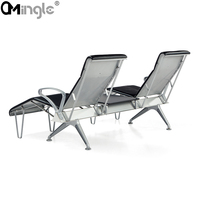 Chaise de repos VIP luxueuse pour aéroport, fauteuil inclinable pour aéroport, siège de terminal avec table basse et prise de courant
