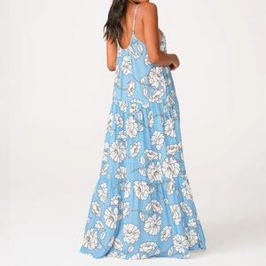 Nuevo Vestido Maxi Holgado con Estampado Playero, Vestido Hawaiano de Rayón Suave y Transpirable Personalizado - Product Image 3