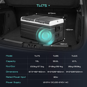 Frigorifero per Auto DC da 75 Litri, Congelatore <span class=keywords><strong>Portatile</strong></span> a Doppia Zona 12V per Campeggio con Compressore - Product Image 2