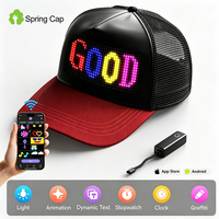 Gorra de Béisbol LED Programable con Control por Aplicación Bluetooth, Pantalla de Mensajes Desplazables, Gorro Luminoso para Fiestas y Regalos