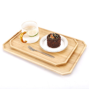 Oak Rectangular Octagonal <b>Tea</b> <b>Tray</b> Wooden Pattern For Home Hotel Restaurant Use - Product Image 4