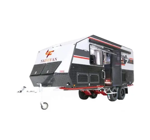 Saintfan Camper Trailer offroad RV Caravan đồ chơi Hauler xe tải Camper với giường đôi và giường sofa