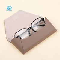 Étui à lunettes personnalisé en cuir PU fait main avec logo, emballage pour montures optiques – Vente en gros