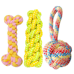 Ucuz Fiyatlı Köpek Isırmaya Dayanıklı Pamuk Halat İnteraktif Evcil Hayvan Isırma Oyuncağı Küçük ve Orta Boy Köpekler İçin Köpek Çiğneme Oyuncağı - Product Image 5