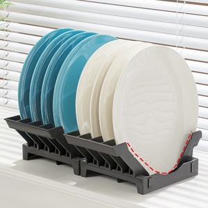 Creative Space-Saving Dish <b>Rack</b> Organizer Kitchen Cabinet Storage for <b>Plates</b> Bowls & Utensils Drawer Divider - Product Image 4