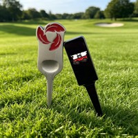 Fourche de réparation de divots de golf personnalisée en forme unique, en alliage de zinc avec logo émaillé, outil de golf, accessoire de golf, vente en gros