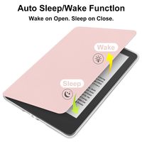 Étui en acrylique pour Kindle Paperwhite 12e génération 2024, 7 pouces, avec poignée, résistant aux chocs et à la poussière, fonction veille/réveil, personnalisable avec logo sur mesure