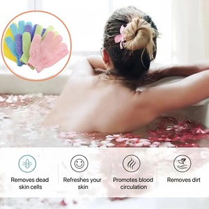 Guantes Exfoliantes de Doble Cara para Baño, Spa, Masajes, Exfoliante para la Piel, Accesorios de Baño - Product Image 5