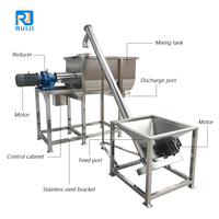 Mélangeur à ruban horizontal en acier inoxydable pour poudre de détergent, savon et sel minéral sec, avec chauffage intégré