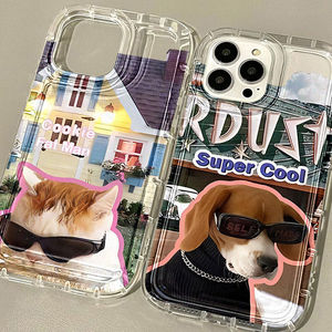 Occhiali da sole gatto e cane custodia per telefono trasparente coppia impermeabile custodia per telefono simpatico gatto custodia all'ingrosso - Product Image 2