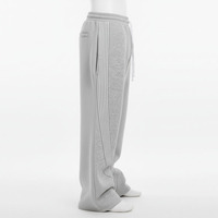 2026 Vente en gros Pantalon de jogging streetwear pour homme en coton, coupe oversize ample, jambe large, avec logo personnalisé et bandes latérales superposées