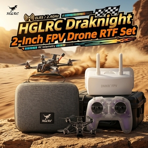 Dron FPV HGLRC Draknight de 2 Pulgadas, Kit RTF 2S-4S, Control Remoto ELRS 2.4G, Simulador USB, Dongle, Micro Quadcopter para Principiantes - Product Image 1
