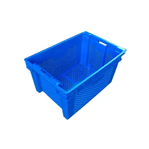 Varios tamaños encajable y apilable de plástico cesta de pan de frutas cesta de compras de almacenamiento cesta de plástico