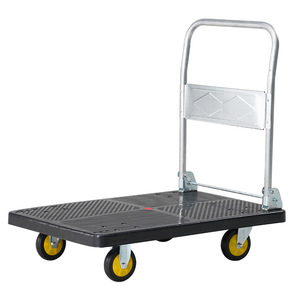 Carretilla de Mano Plegable de Cuatro Ruedas, de Polipropileno Negro, con Capacidad de Carga de 100-800 kg, Carrito de Transporte para Compras - Product Image 5