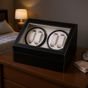 <b>Watch</b> Winder Storage Box Black Leather Case 4 Or 6 Automatic Rotation <b>Rectangular</b> <b>Watch</b> Box For Automatic <b>Watches</b> - Product Image 2