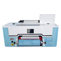 Impresora UV DTF de un solo cabezal Baiyin A3, impresora pequeña para pegatinas de metal con 1 cabezal DX7, utiliza película UV DTF A+B rollo a rollo.