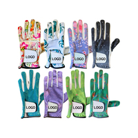 Fabricante personalizado impreso señoras guantes de golf Cabretta cuero diseñado para un rendimiento óptimo