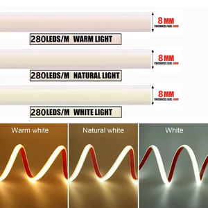 Bande LED COB ultra-lumineuse 110V 220V avec connecteur de prise IP65 étanche, lumière de décoration extérieure chaude/naturelle/blanche - Product Image 6