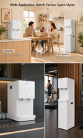 Distributeur d'eau sans bouteille sur pied, chaud/froid, filtration RO 4 étapes, UV, refroidissement par compresseur, purificateur, usage domestique en plastique