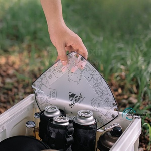 Bolsa de almacenamiento plegable transparente con patrón de dibujos animados, material PP, uso en campamentos al aire libre, para todas las estaciones, 1 unidad - Product Image 6