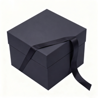 Boîte à montre rigide en carton noir de luxe, emballage OEM personnalisé avec logo, recyclable, revêtement UV, laminage mat